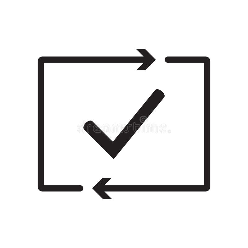 Comprobación del icono de proceso Comprobado con éxito aprobado prueba Marca de cotejo Marca de verificación con las flechas Veri libre illustration Comprobación del icono de proceso Comprobado con éxito aprobado prueba Marca de cotejo Marca de verificación con las flechas Veri libre illustration