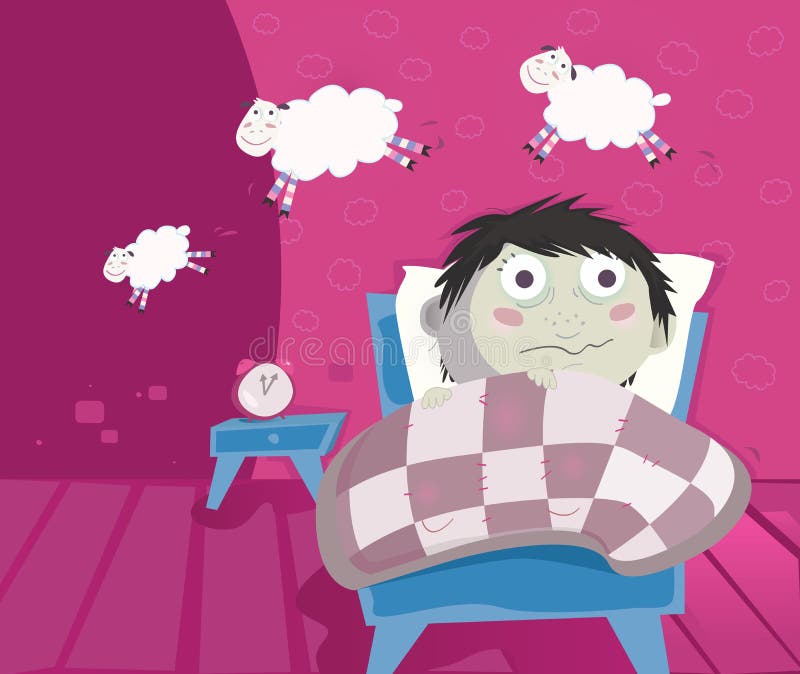 Compte des moutons illustration libre de droits
