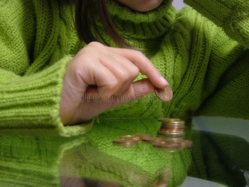 Compte des penny images libres de droits Compte des penny images libres de droits