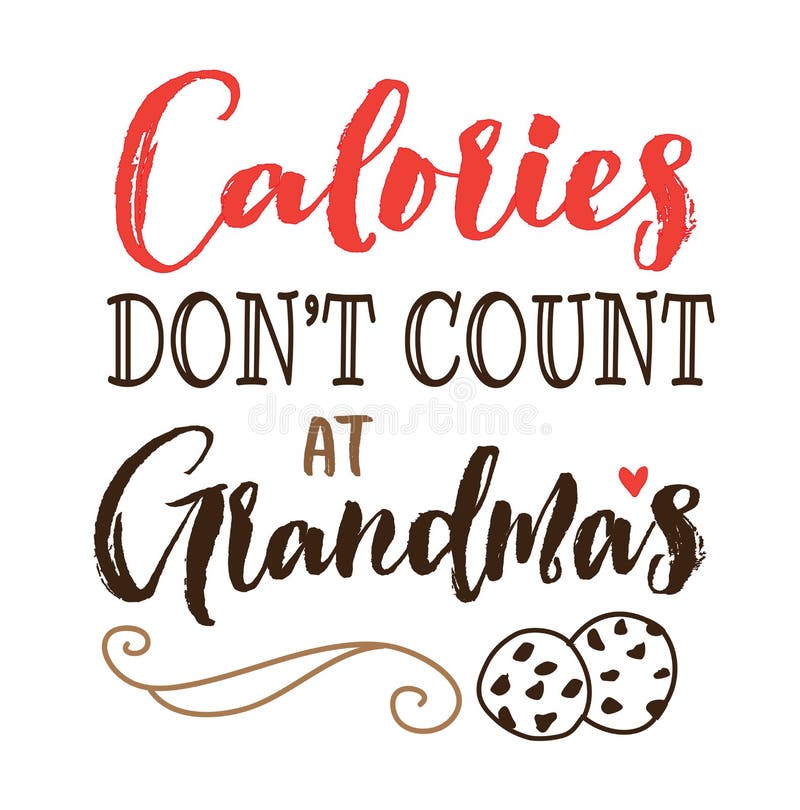 Compte du ` t de Don de calories au ` s de grand-maman illustration stock Compte du ` t de Don de calories au ` s de grand-maman illustration stock