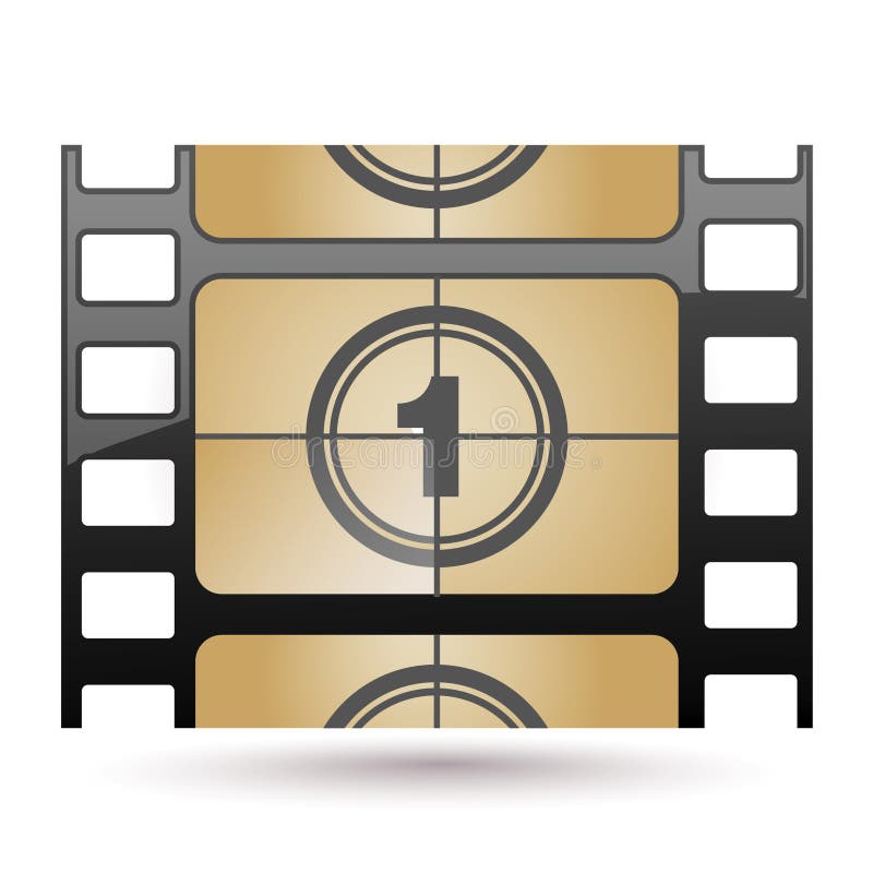 Compte à rebours de graphisme de film illustration de vecteur Compte à rebours de graphisme de film illustration de vecteur