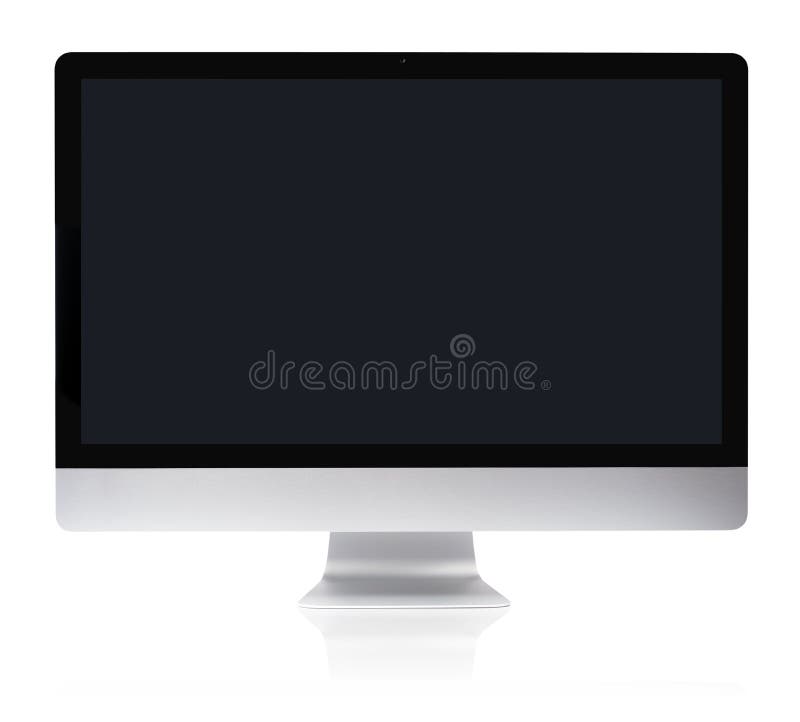 Computador liso do PC do monitor foto de stock royalty free Computador liso do PC do monitor foto de stock royalty free