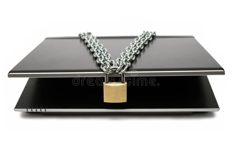 Computador portátil bloqueado foto de stock royalty free
