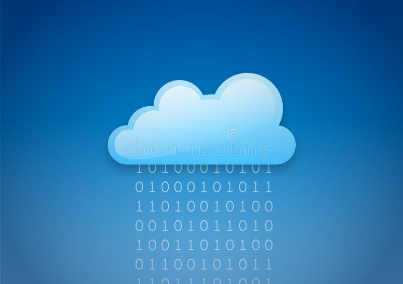 Computazione della nube illustrazione di stock Computazione della nube illustrazione di stock