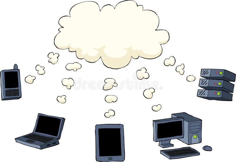 Computazione della nube royalty illustrazione gratis Computazione della nube royalty illustrazione gratis