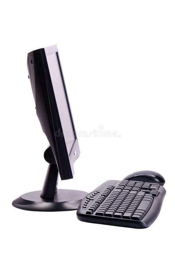 Profile view of personal Computer isolated on white background with clipping path. Power tech stock images, royalty-free photos and pictures