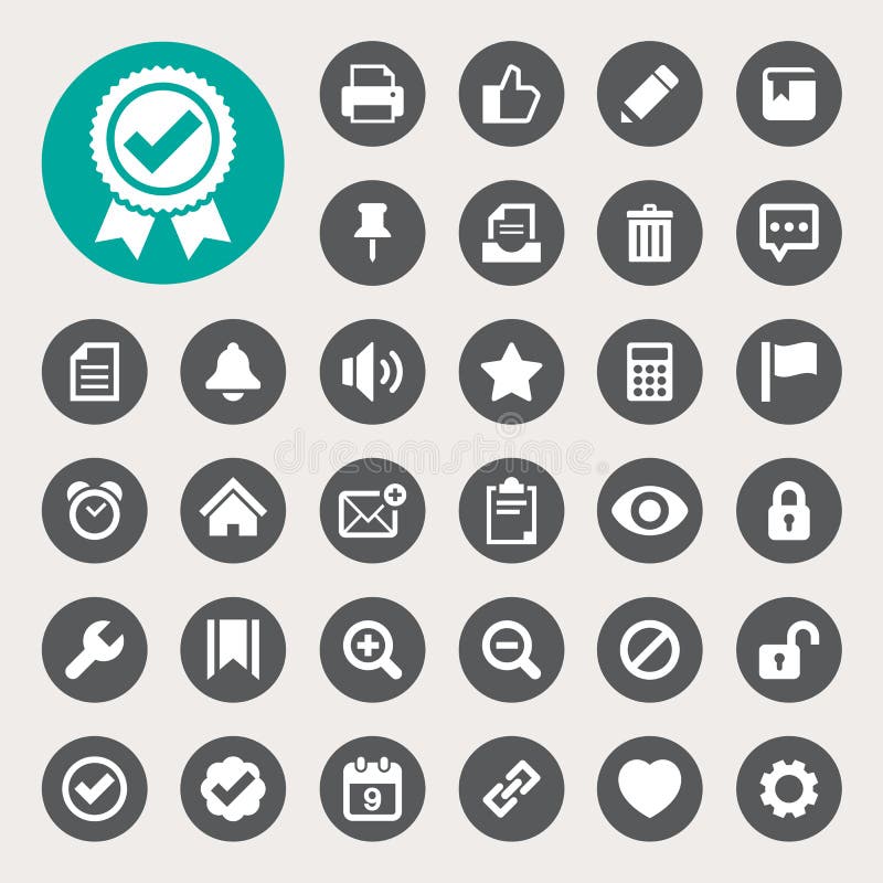 Computer and application interface icon set