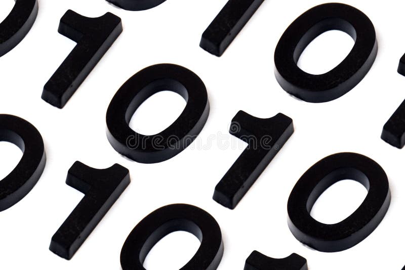 Computer binary code isolated on a white background. Computer binary code program stock images, royalty-free photos and pictures