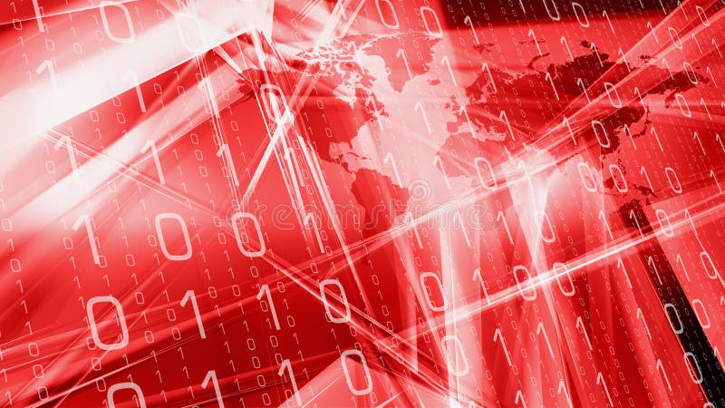 Computer binary code red tech idea royalty free illustration