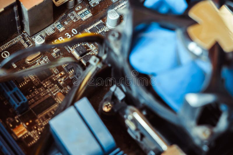 Computer board chip circuit cpu core blue technology royalty free stock photos Computer board chip circuit cpu core blue technology royalty free stock photos