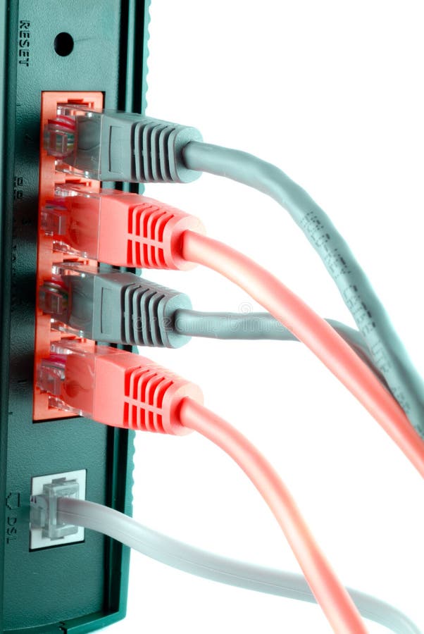 Computer cable stock photo