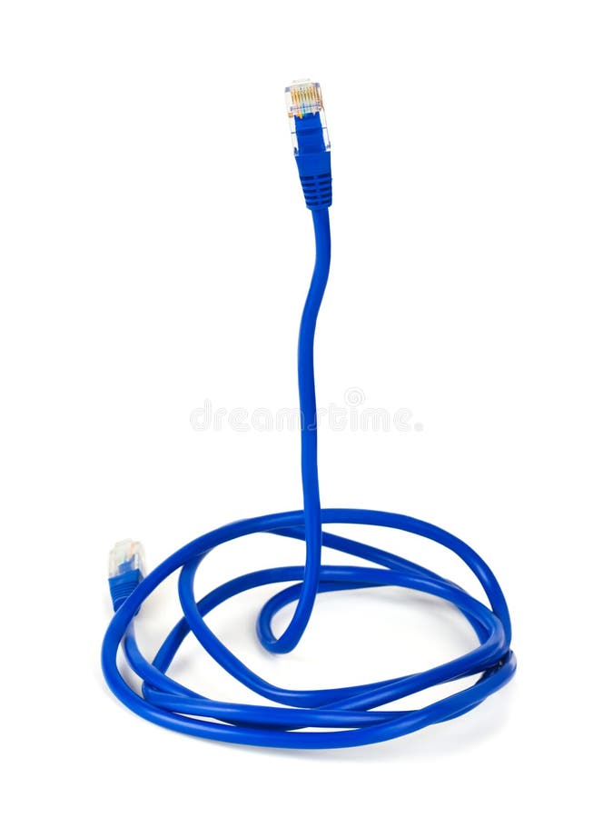 Computer cable like a snake stock image