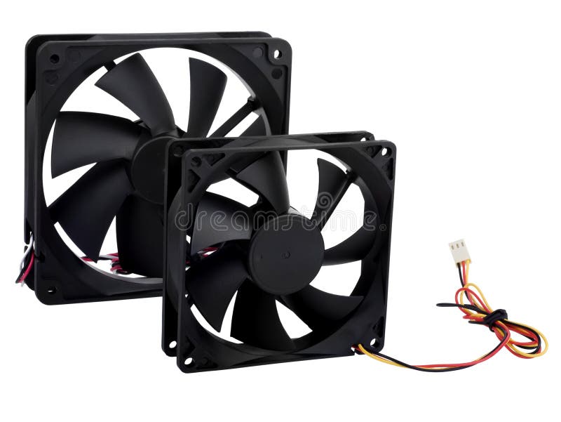 Computer case cooling fans royalty free stock photo
