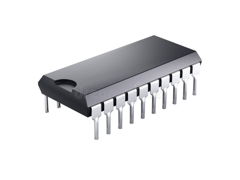 Computer chip royalty free illustration