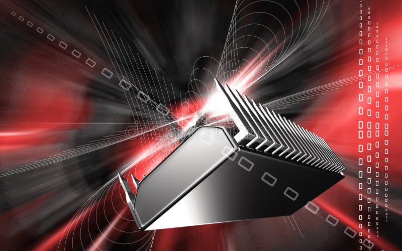 Computer chip stock illustration
