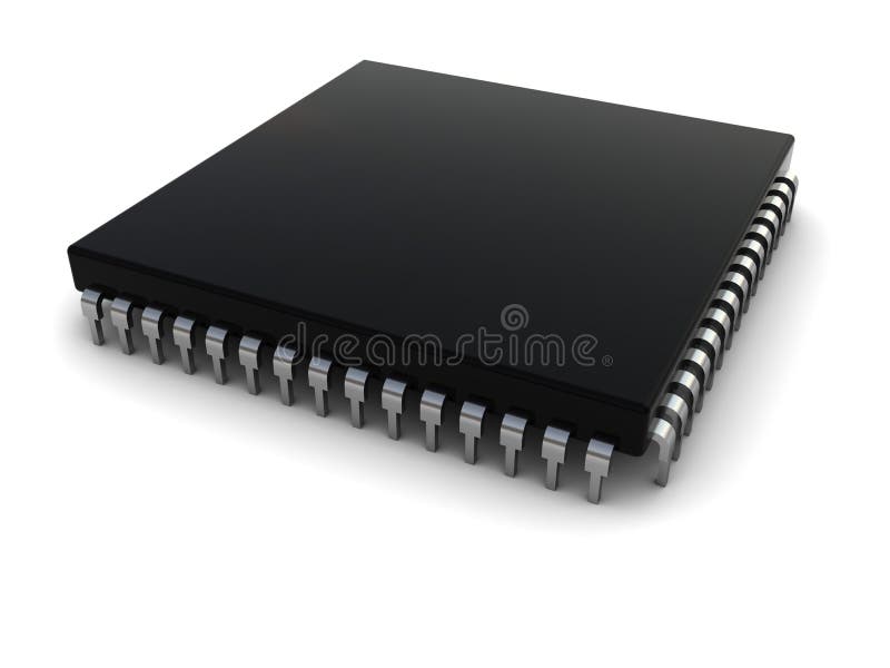 Computer chip stock illustration