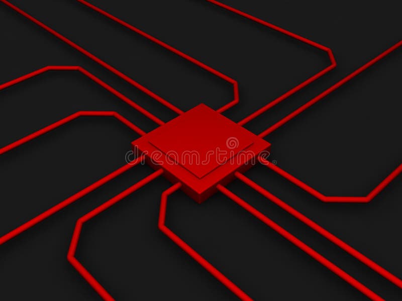 Computer chip royalty free illustration