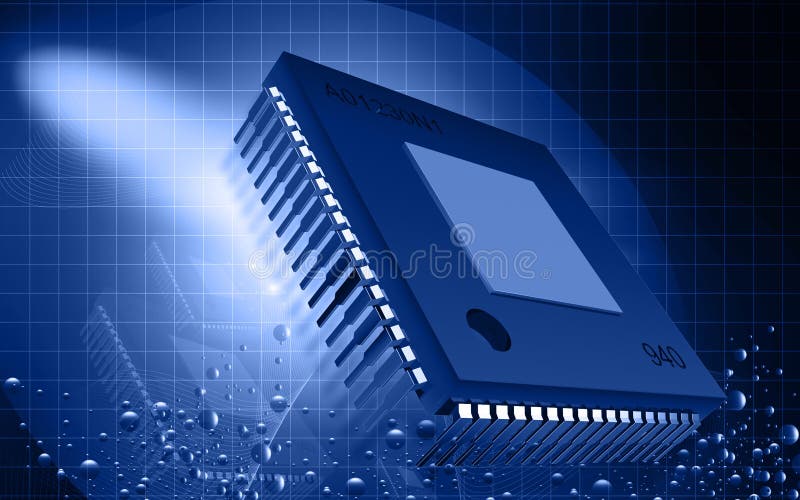 Computer chip stock illustration