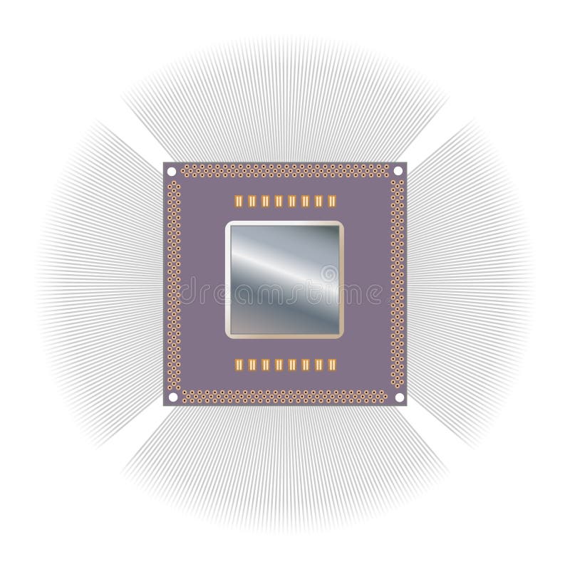 Computer chip royalty free illustration