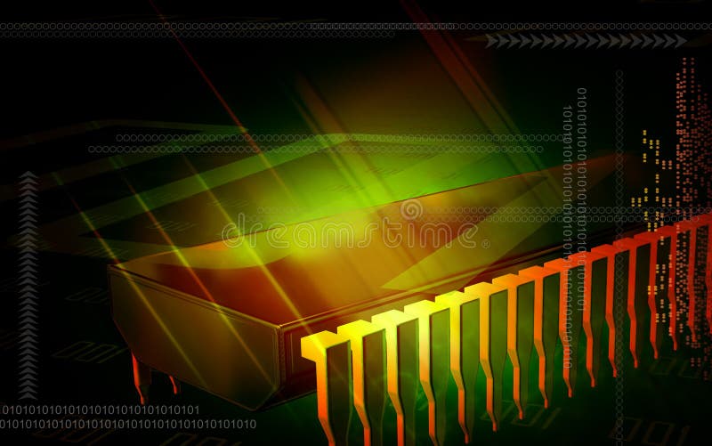 Computer chip stock illustration