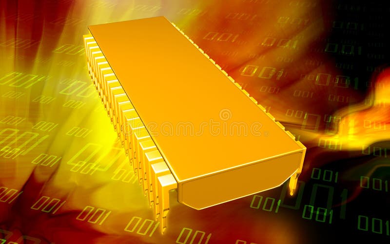 Computer chip stock illustration