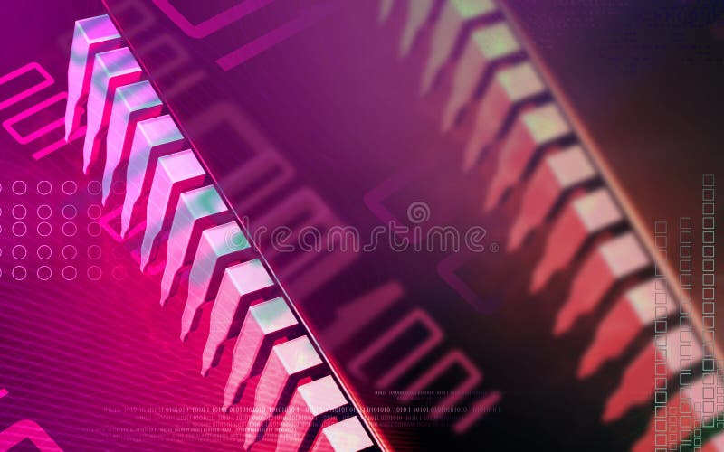 Computer chip vector illustration