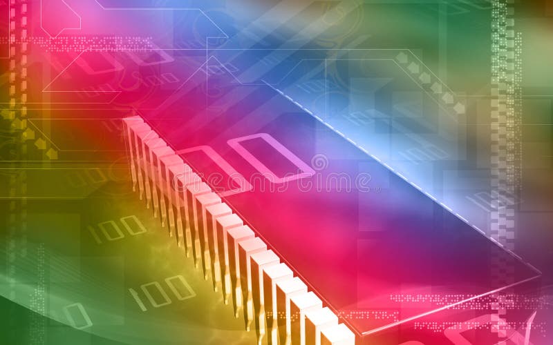 Computer chip royalty free illustration
