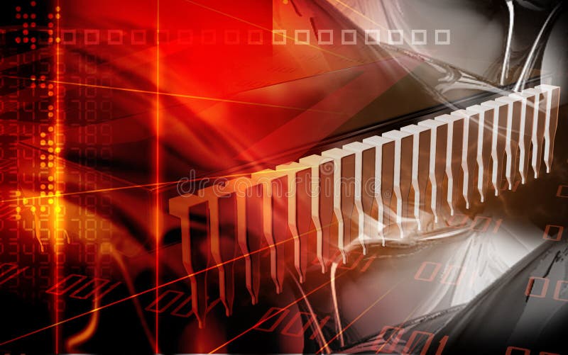 Computer chip royalty free illustration