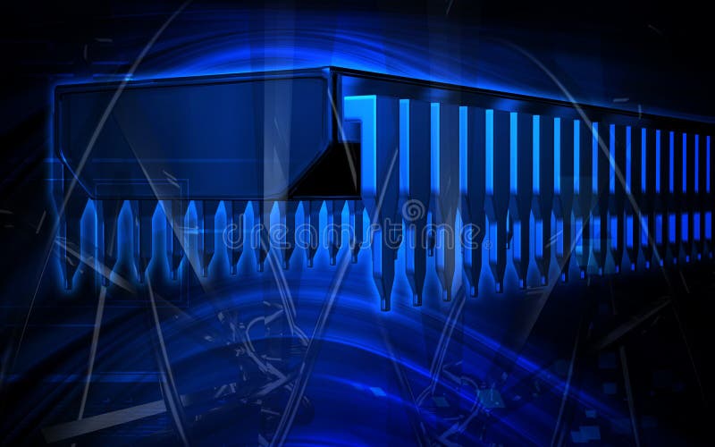 Computer chip vector illustration