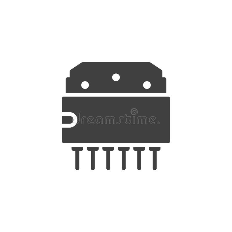 Computer chip vector icon vector illustration Computer chip vector icon vector illustration