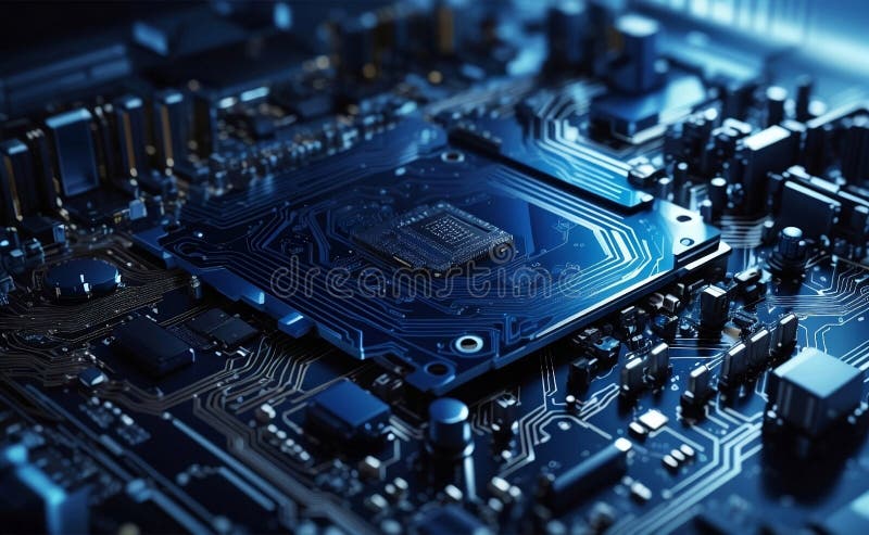 Imagine generativă generativă generativă a fundalului circuitului computerizat vector illustration