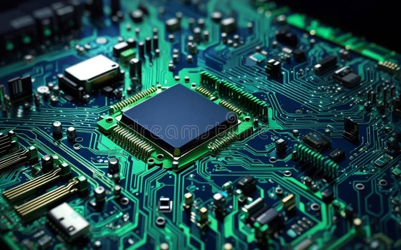 Imagine generativă generativă generativă a fundalului circuitului computerizat vector illustration