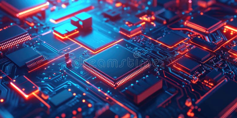 Computer Circuit Board Închide royalty free stock photos