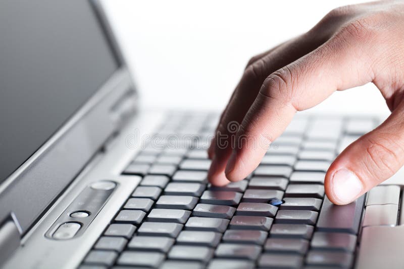 Download Closeup Of A Person Typing On A Laptop Keyboard Stock Photo - Image of person, laptop: 108824502
