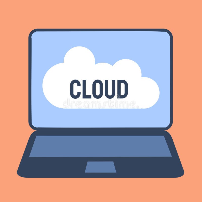 Computer cloud storage stock vector. Illustration of connectivity