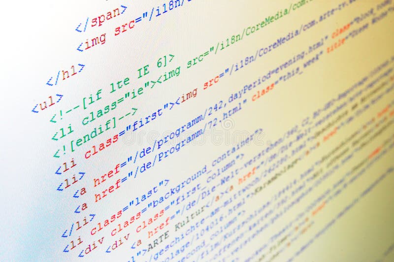 Computer code stock photo