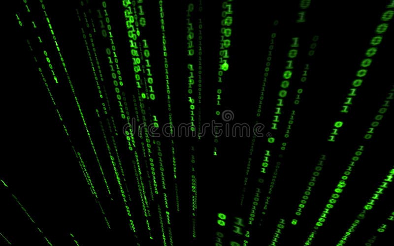 Computer Code Falling Matrix Style. Stock Illustration - Illustration ...