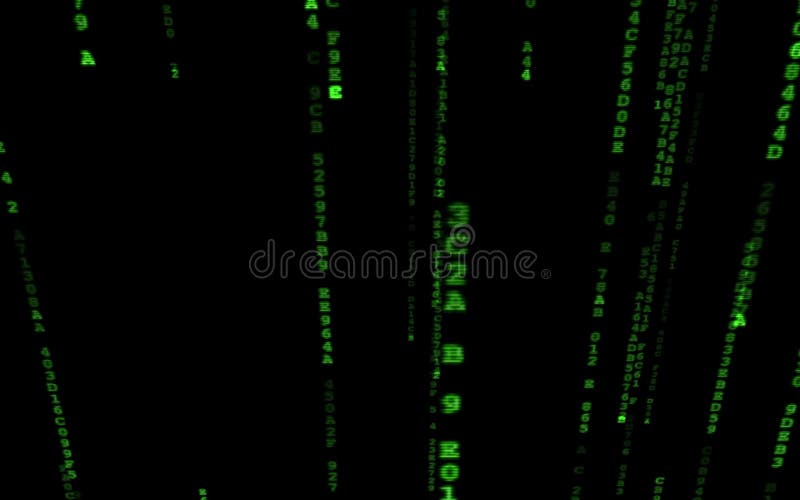 Computer Code Falling Matrix Style. Stock Illustration - Illustration ...