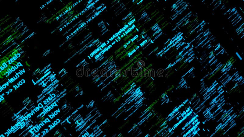 Computer Code on LCD Monitor. Animation Stock Photo - Image of ...