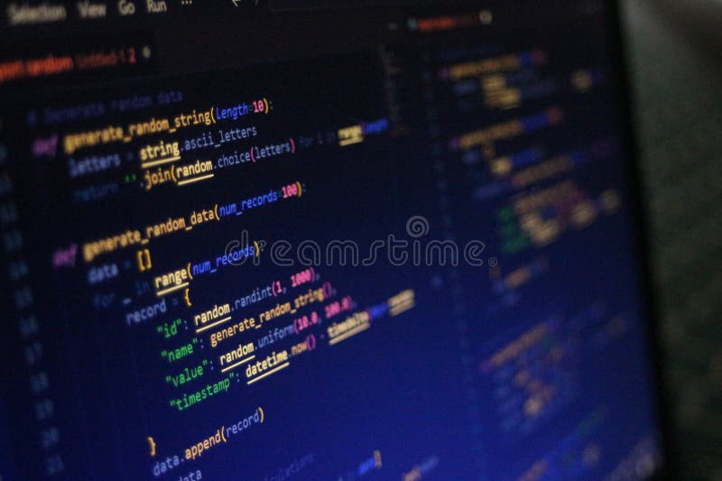 Computer Code Programming Language Coding close high resolution photo on computer laptop screen royalty free stock photos