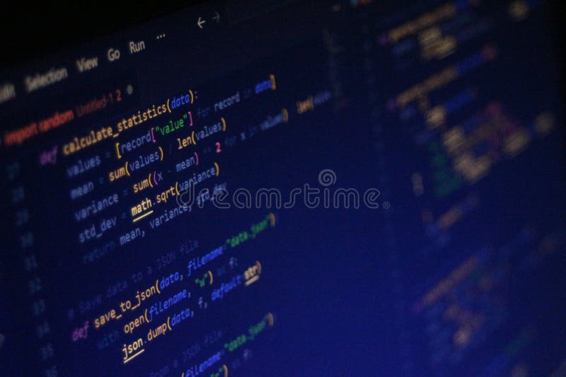 Computer Code Programming Language Coding close high resolution photo on computer laptop screen royalty free stock photo