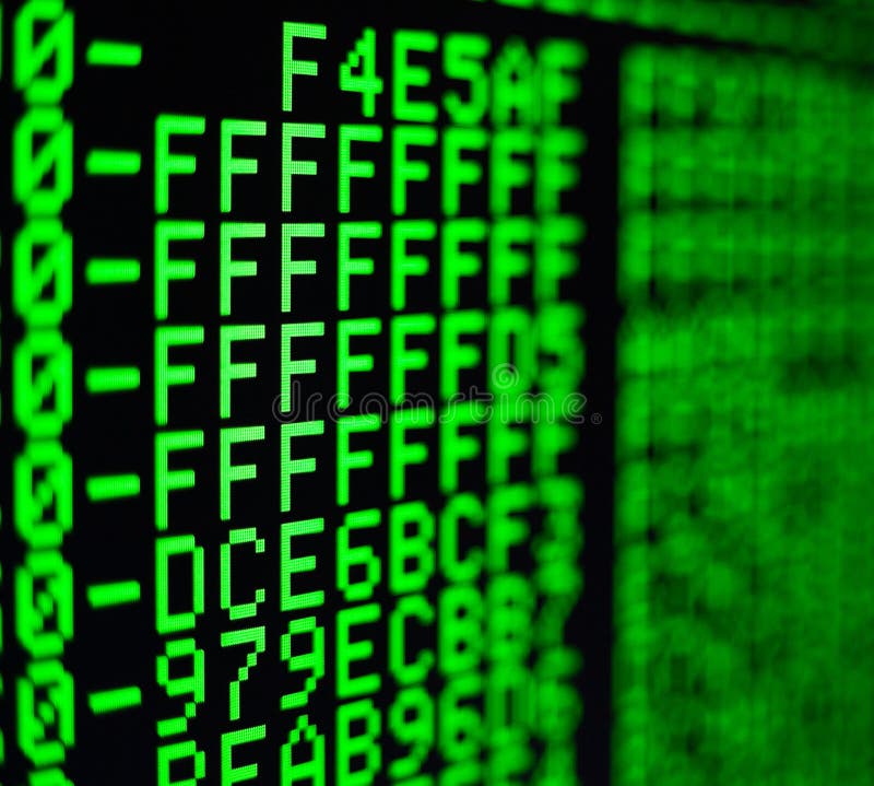 Computer Code on the Screen Stock Image - Image of electronics, mistake ...