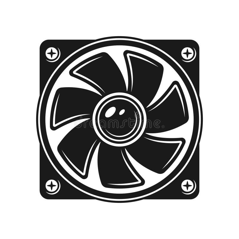 Computer Cooling Fan Pattern Background. Vector Illustration Decorative