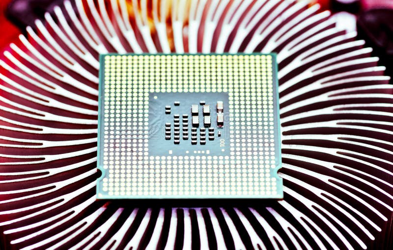 Computer cpu (central processor unit) chip royalty free stock photography