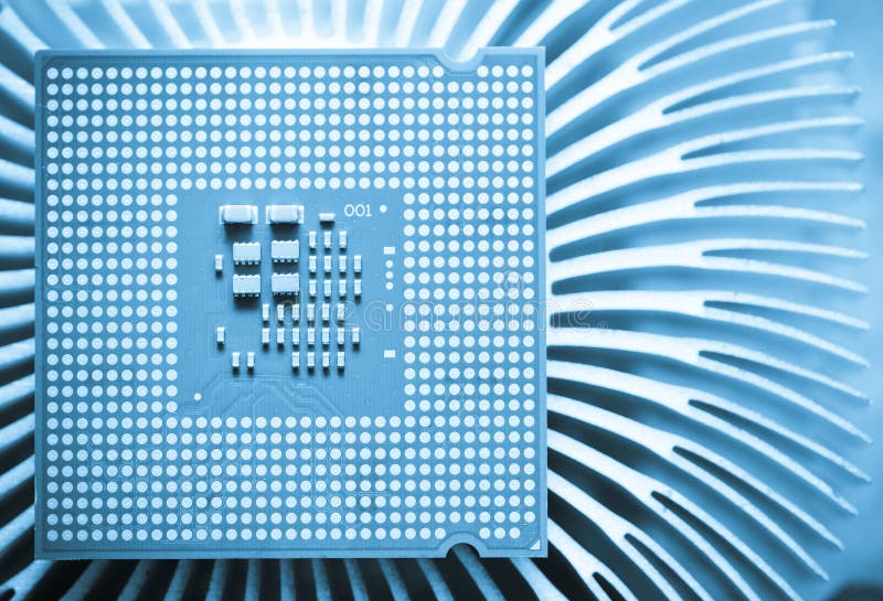 Computer cpu (central processor unit) chip royalty free stock image