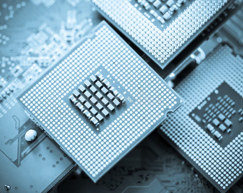 Computer cpu (central processor unit) chip royalty free stock photography