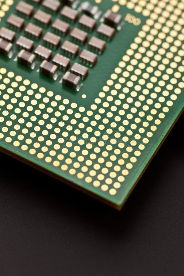 Computer CPU close up