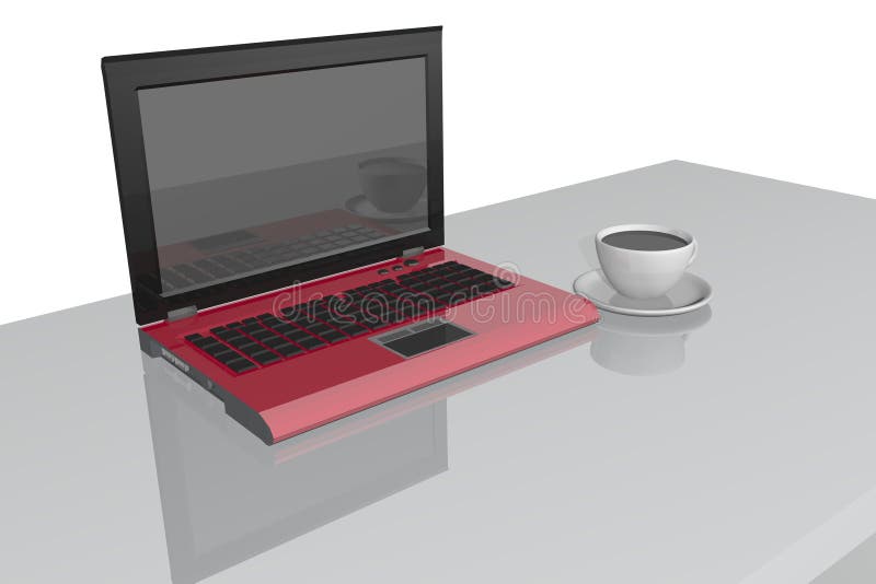 Computer 3D stock illustration. Illustration of equipment - 50320357