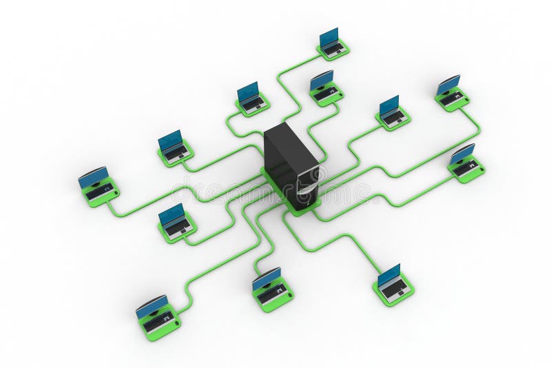 Computer data centre vector illustration