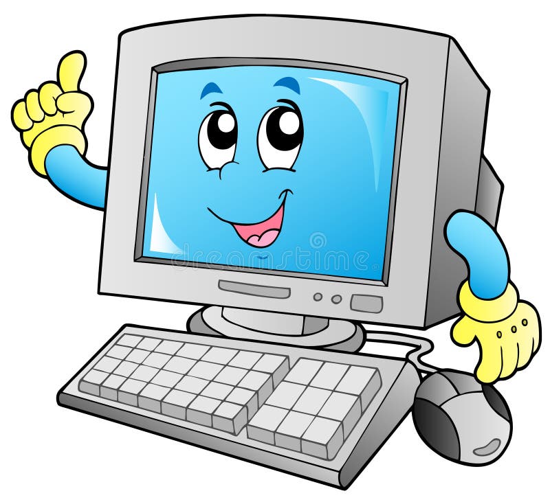 Computer desktop cartografic zâmbitor stock illustration